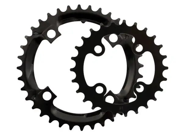 Max1 chainring set BCD104/36 teeth and BCD 64/26 teeth black