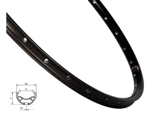 Mach 1 Karma Disc rim 622x21 32 holes Black