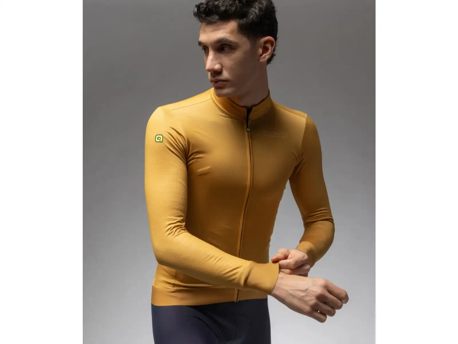 Alé PR-E Follow Me 2.0 men's insulated jersey long sleeve Kashmir Yellow