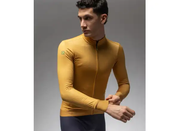 Alé PR-E Follow Me 2.0 men's insulated jersey long sleeve Kashmir Yellow