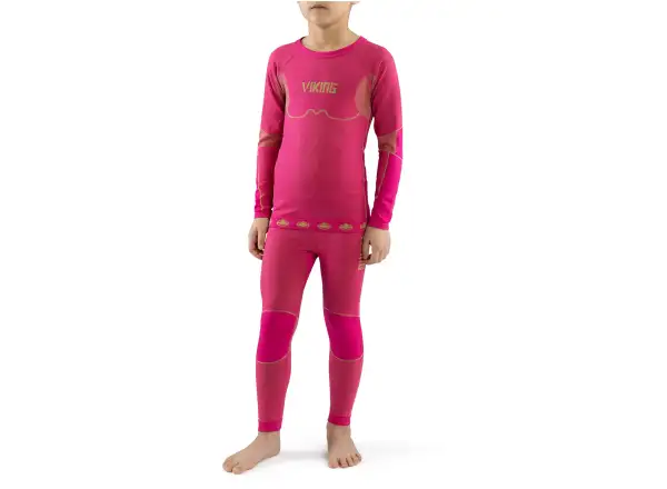 Viking Riko children's base layer Fuchsia