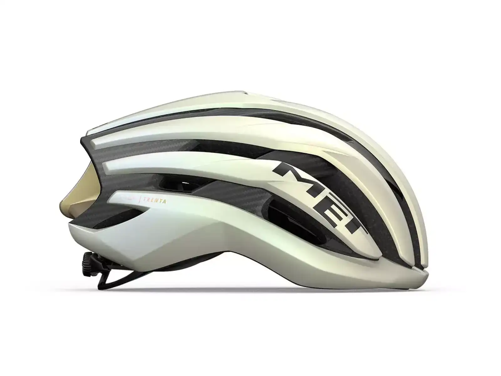 MET Trenta 3K Carbon MIPS cycling helmet Vanilla Ice Gold