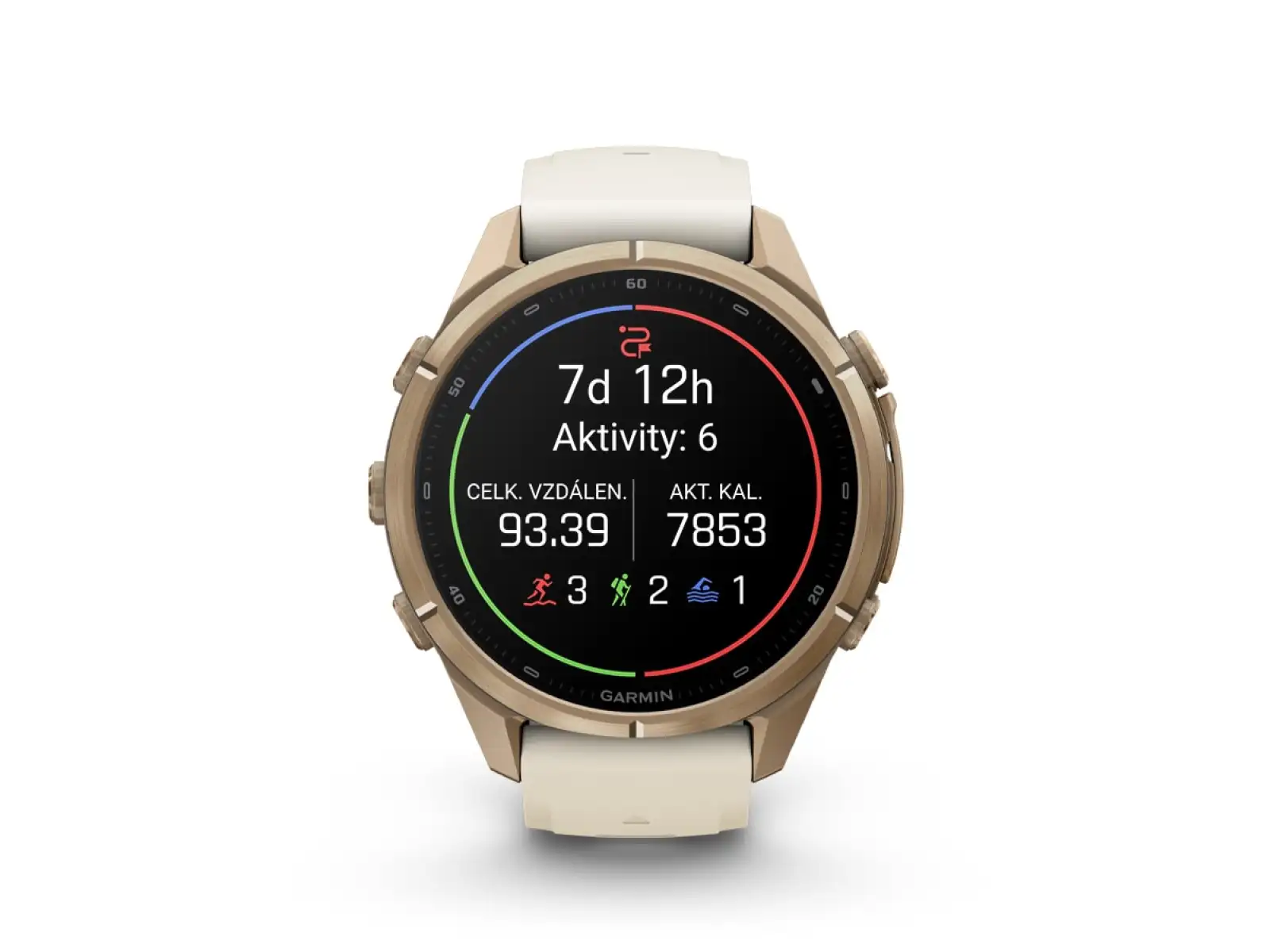 Garmin fenix 9 Pro inReach 43 mm smart watch Autumn gold titanium/Cream/french gray