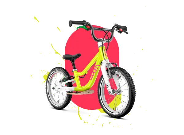 Woom GO 1 PLUS kids balance bike neon lime