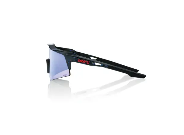 100% Speedcraft XS Black Holographic/HiPER Blue Multilayer Mirror Sunglasses