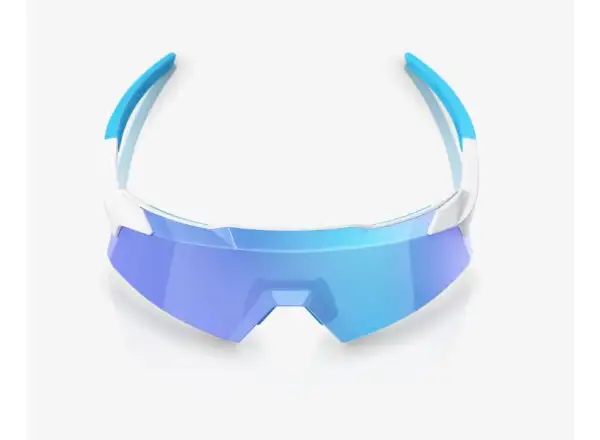 100% Aerocraft glasses Matte White/HiPER Blue Mirror