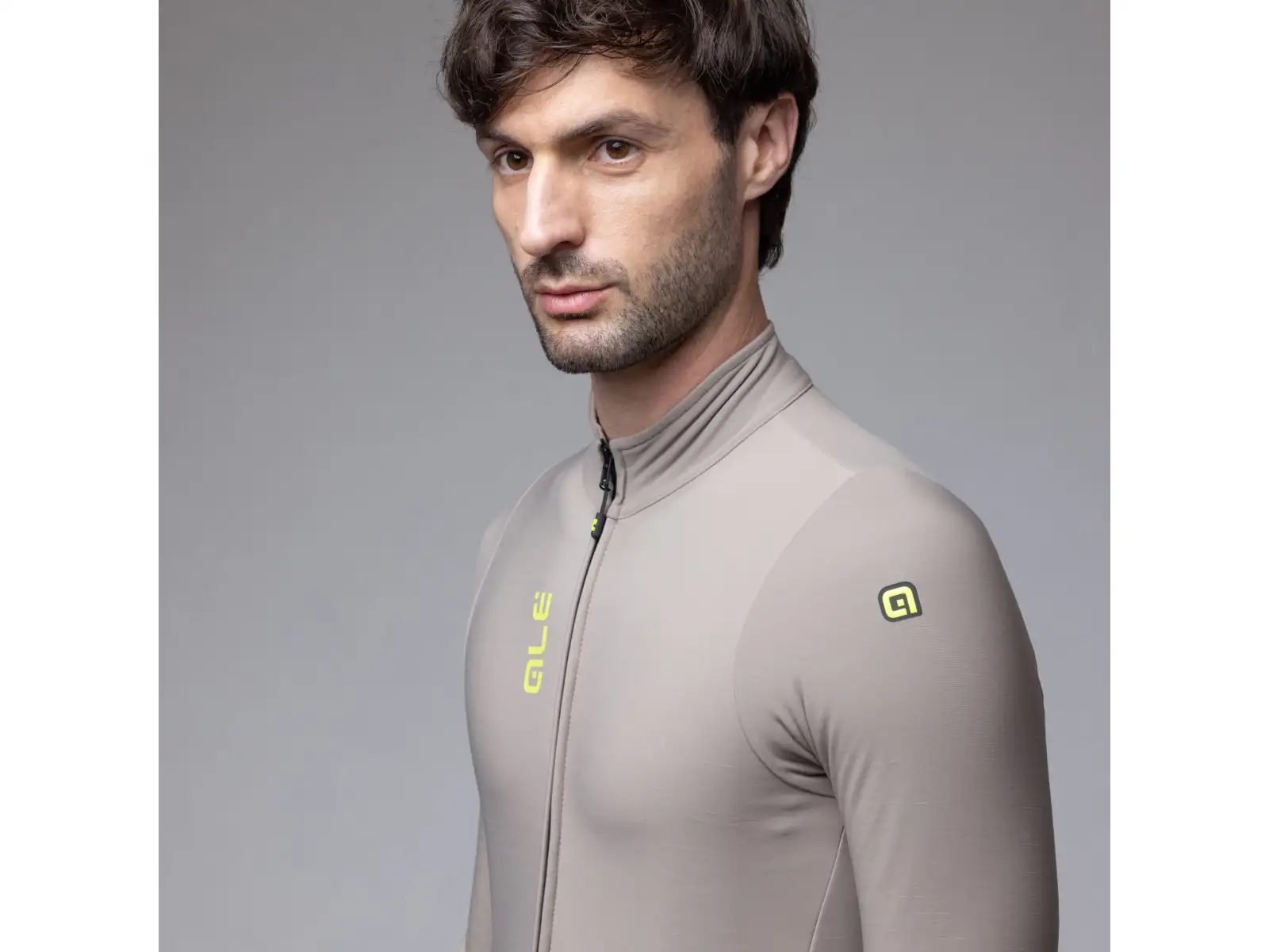 Alé Pragma Fondo 3.0 men's insulated jersey long sleeve Rope Grey