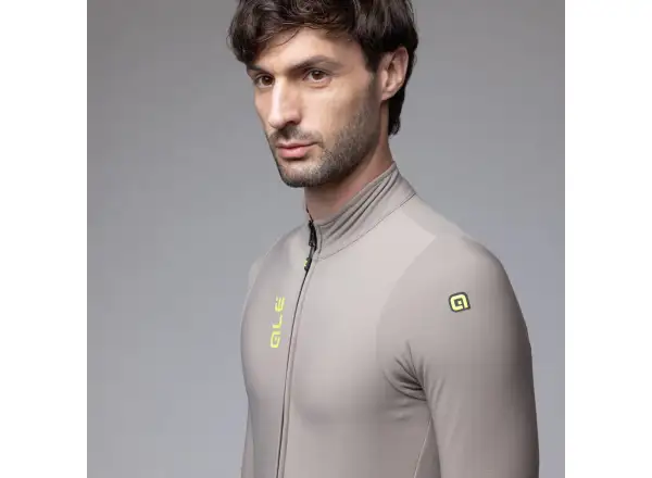 Alé Pragma Fondo 3.0 men's insulated jersey long sleeve Rope Grey