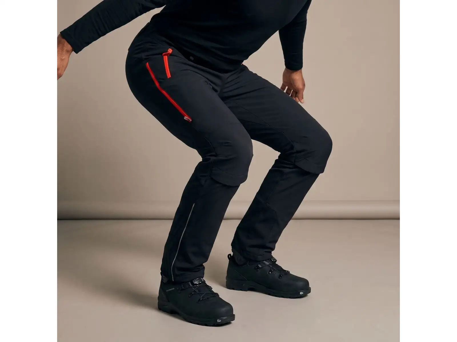 Silvini Soracte men's pants Black/Merlot