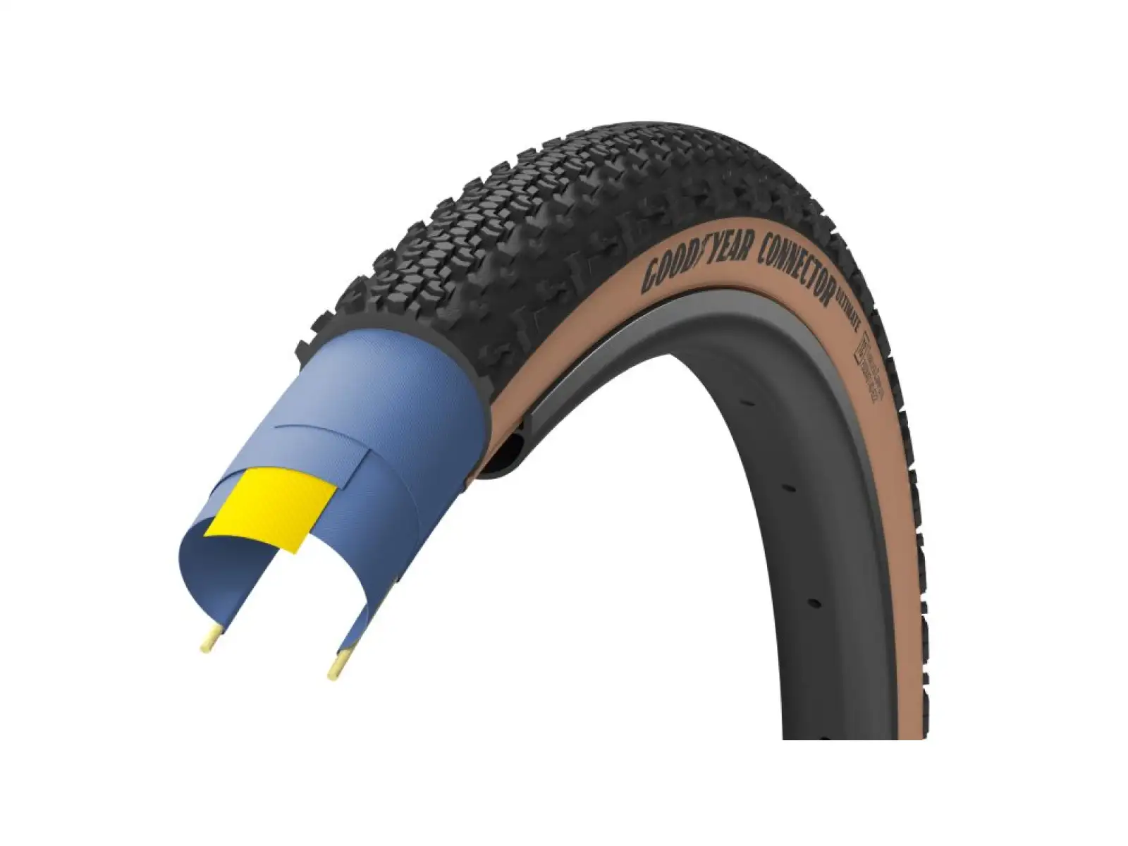 Goodyear Connector Ultimate Tubeless Complete 28" gravel tire kevlar Tan