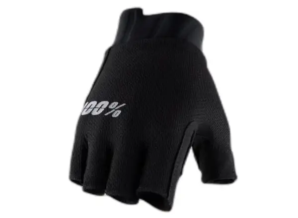 100% Exceeda Gel Short Finger Cycling Gloves Women Black