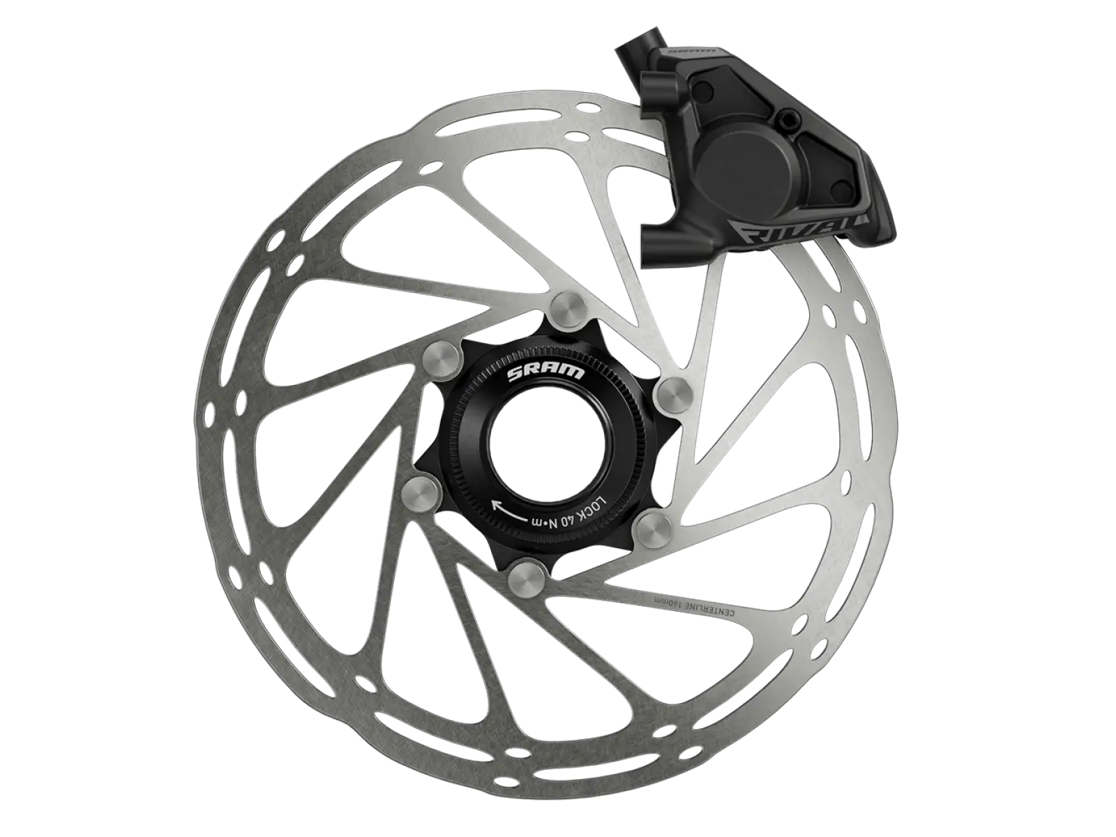 Sram Rival AXS HRD E1 left shifting / brake lever and caliper Flat Mount, hose 950 mm