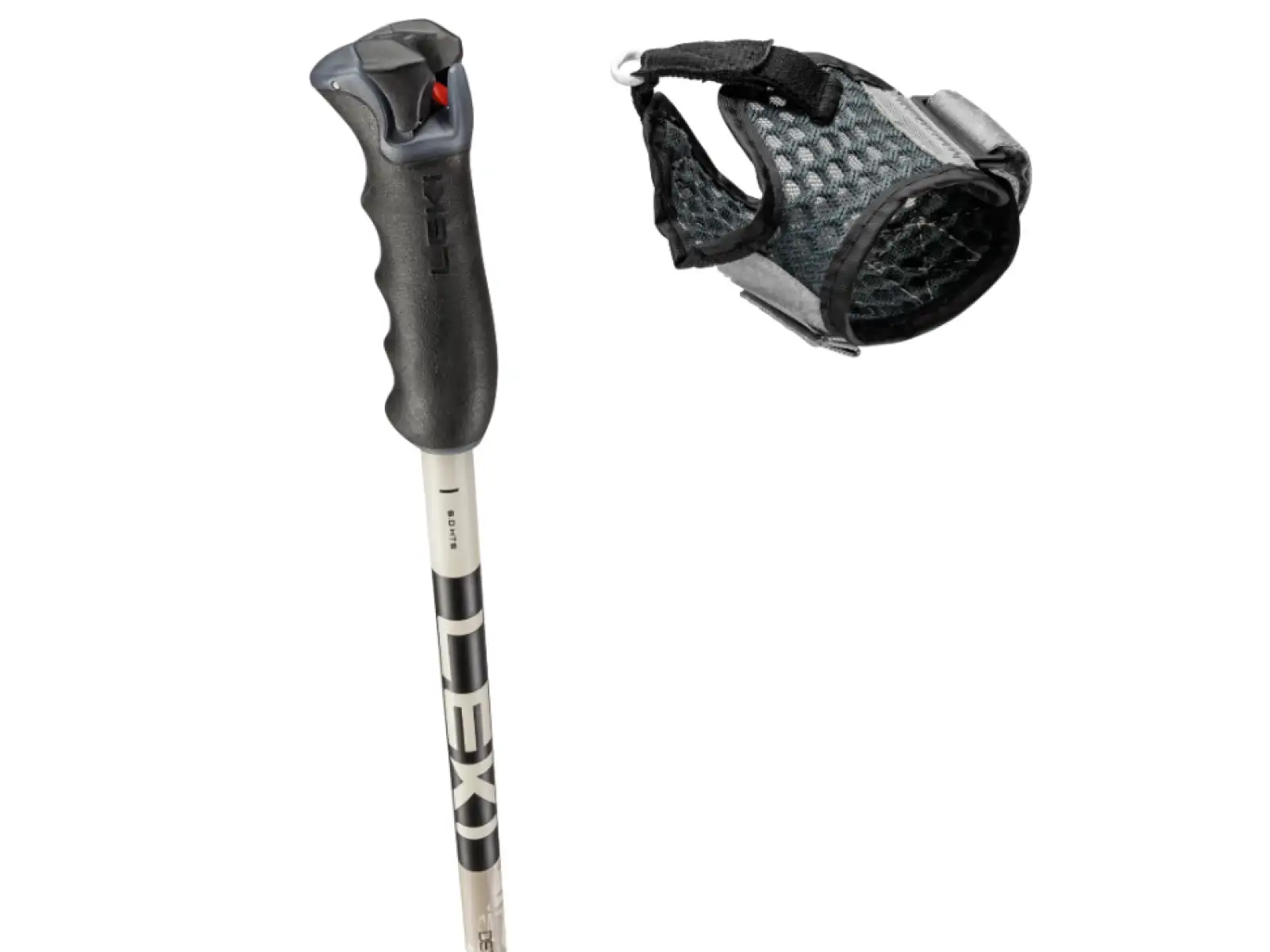 Leki Detect S Vario alpine poles Warm Grey Light/Warm Grey Dark/Black