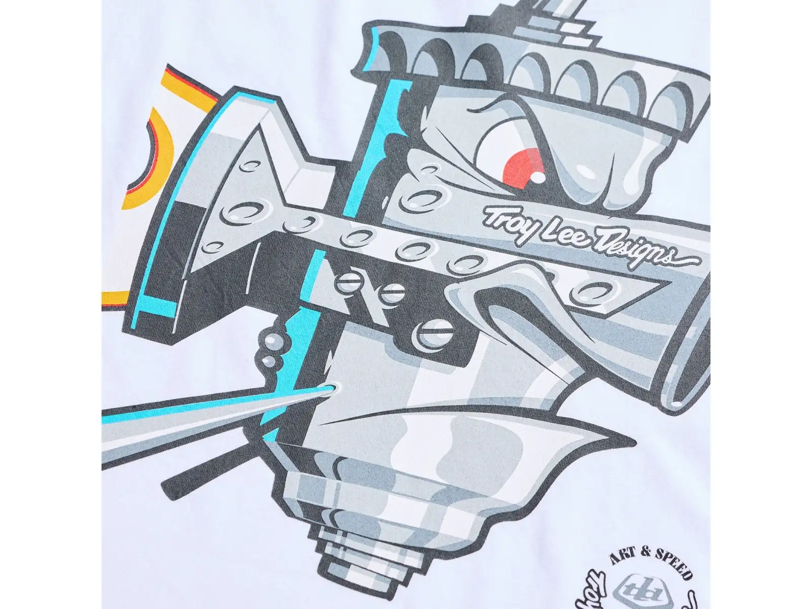 Troy Lee Designs Carb Club men's T-shirt short sleeve White