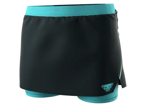 Dynafit Alpine Pro 2v1 women's running skirt with inner shorts Blueberry Marine Blue