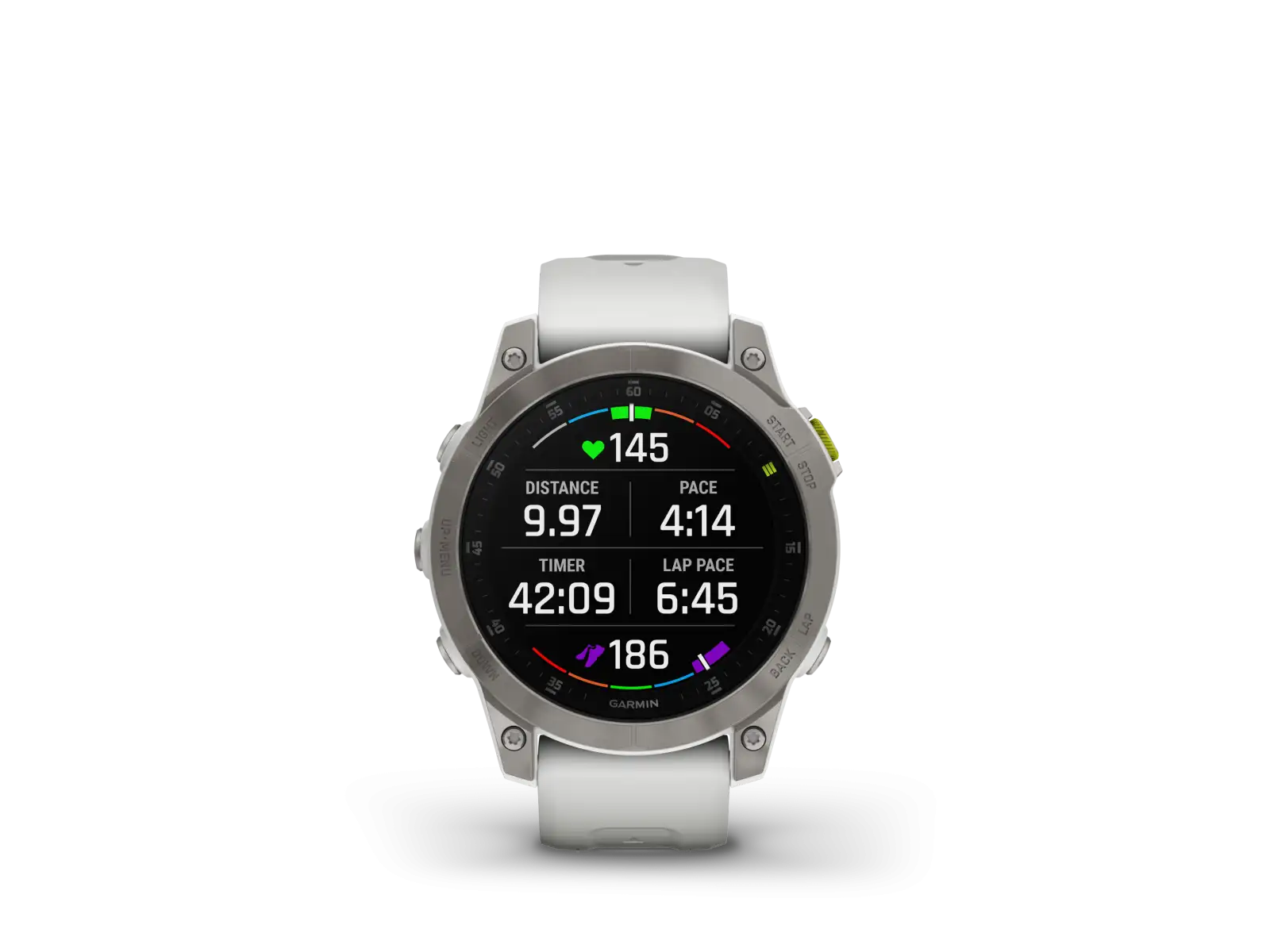Garmin epix Gen 2 Sapphire Edition smart watch Titanium/White