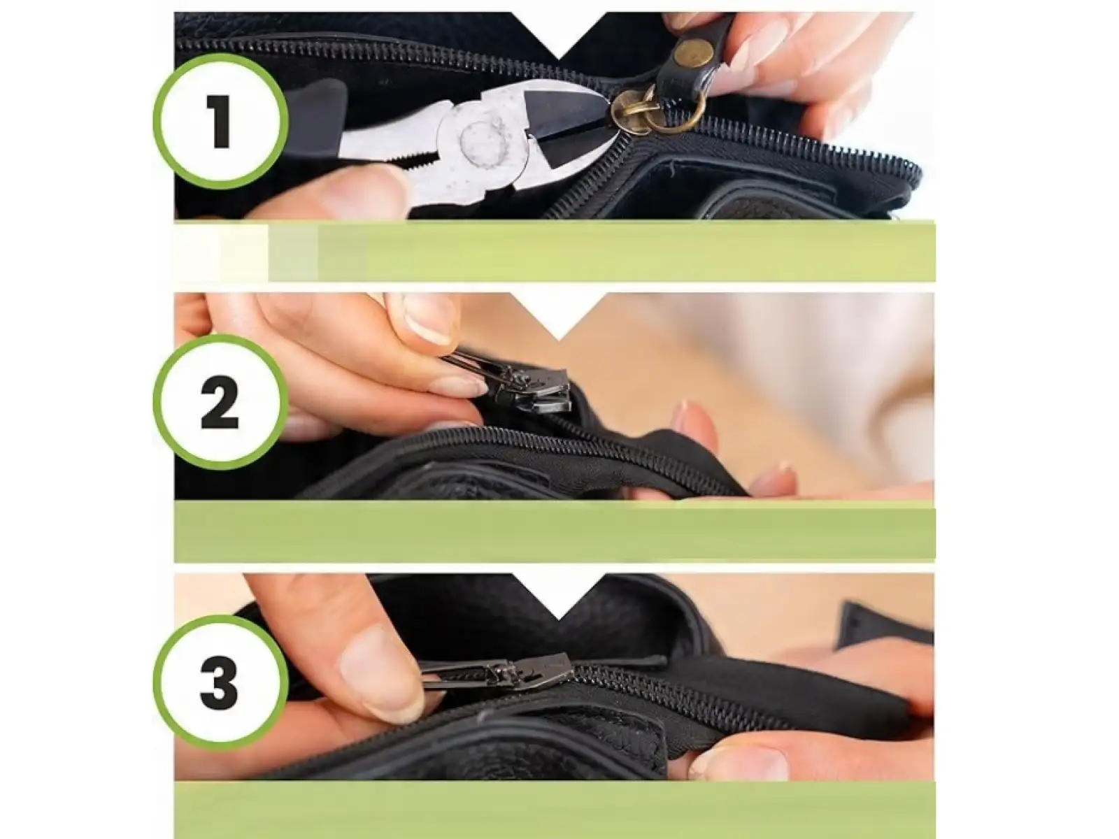 ZlideON repair slider for metal zippers black