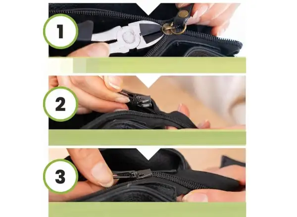 ZlideON repair slider for metal zippers black