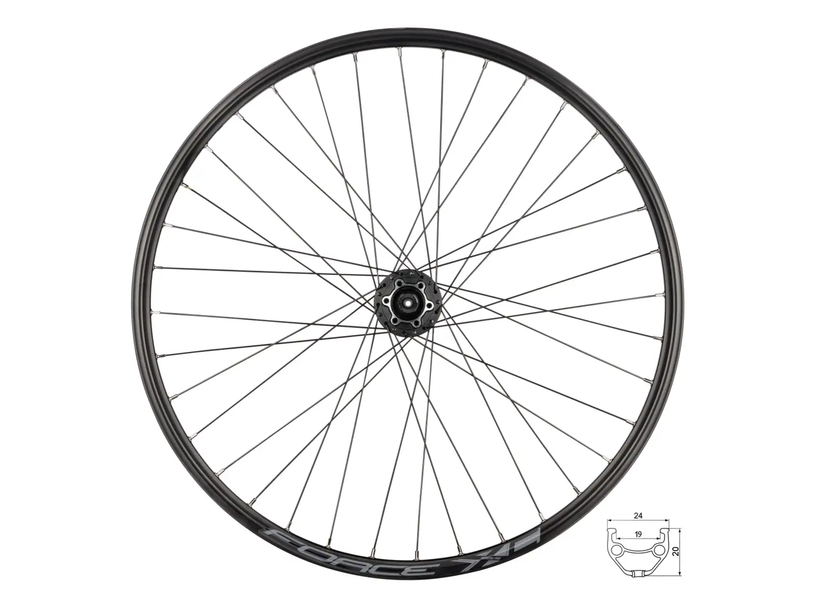Force XC Disc 26" front spoked wheel hub SH HBM475