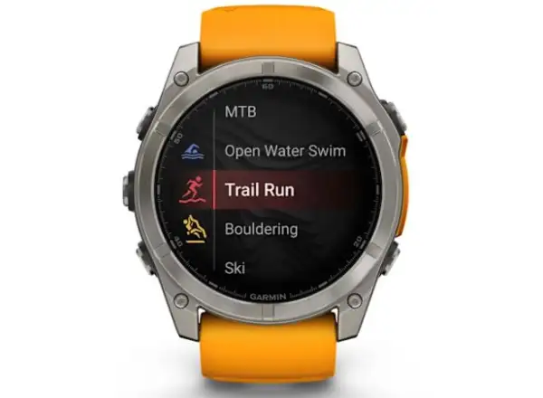 Garmin fenix 8 - 51 mm AMOLED Sapphire smart watch Titanium Orange/Graphite