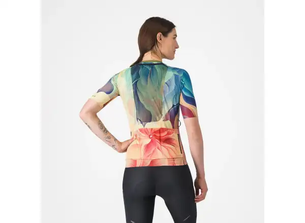 Castelli Unlimited Pro women's jersey short sleeve Multicolor Green