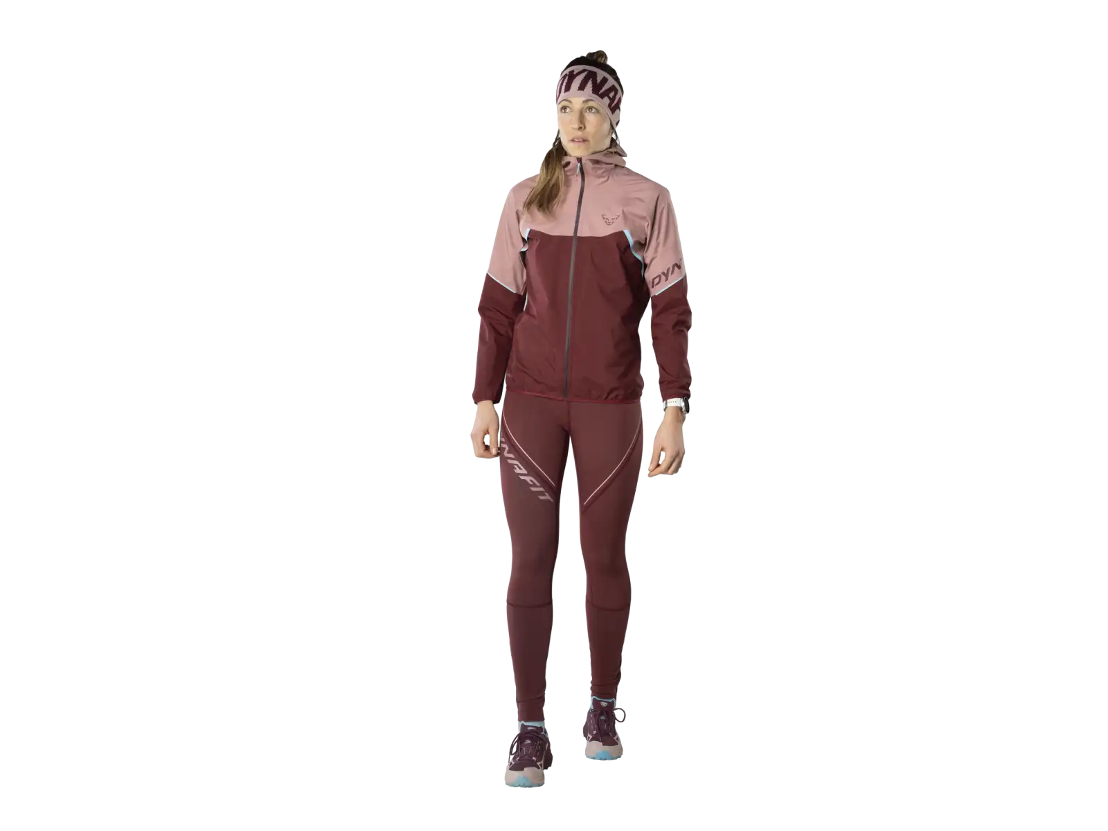 Dynafit Winter women's running tights Burgundy