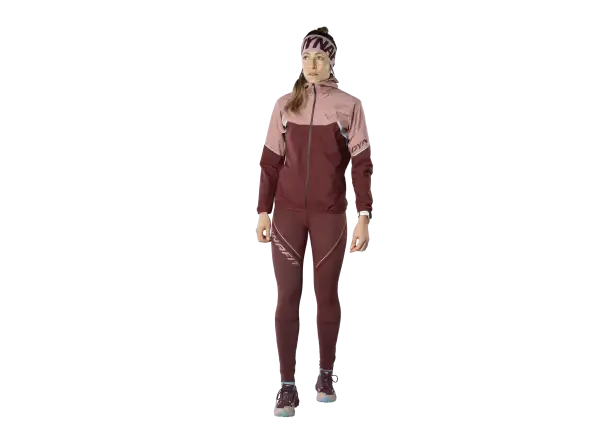 Dynafit Winter women's running tights Burgundy