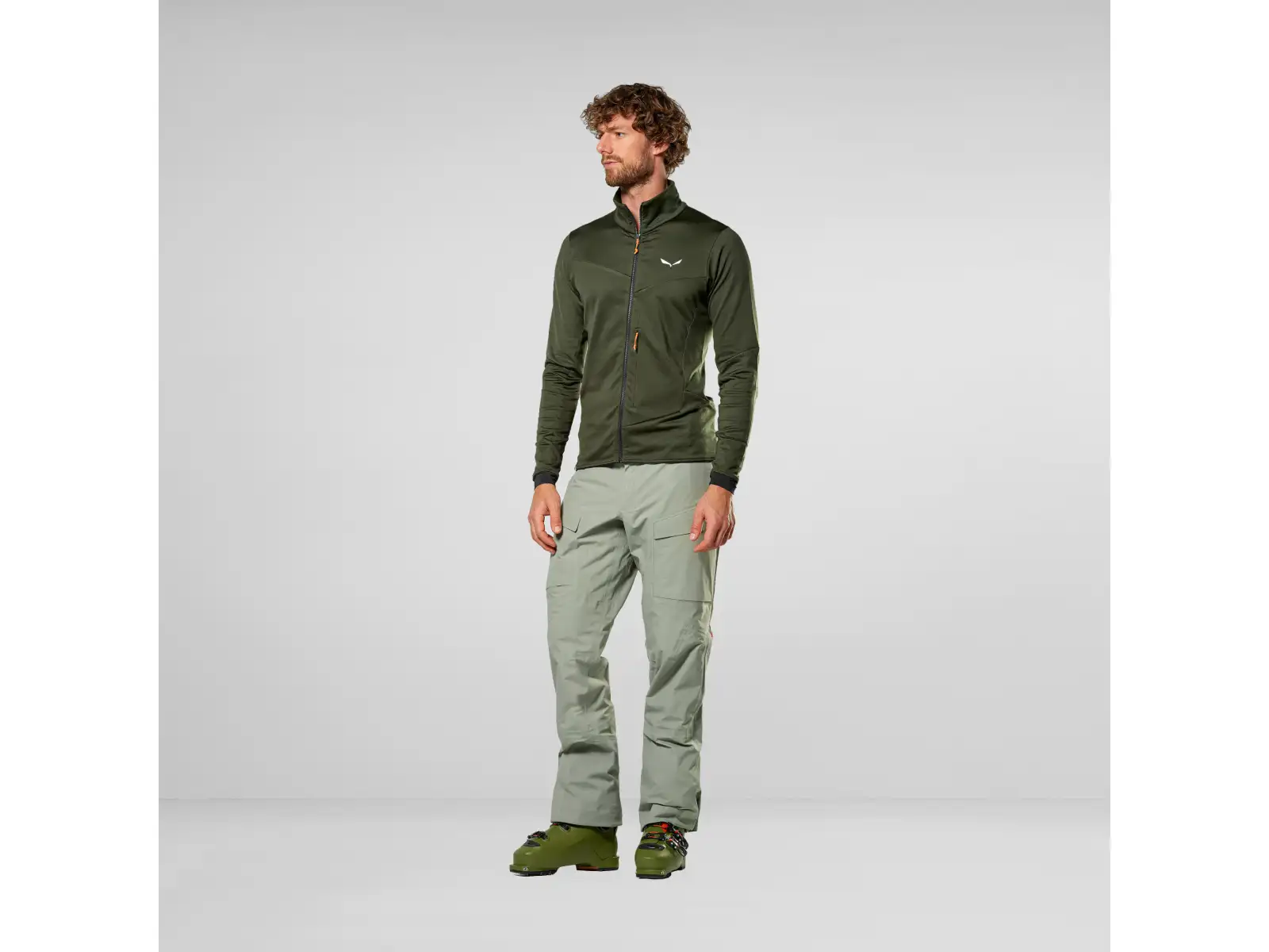 Salewa Sella Crevasse men's sweatshirt Dark Olive