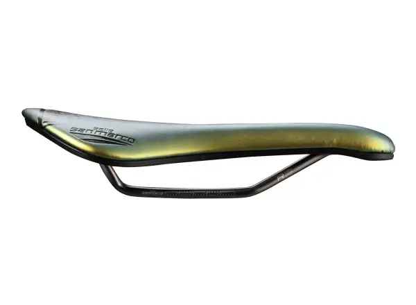 Selle San Marco Aspide Short Open-Fit Racing Wide saddle Iridescent Gold