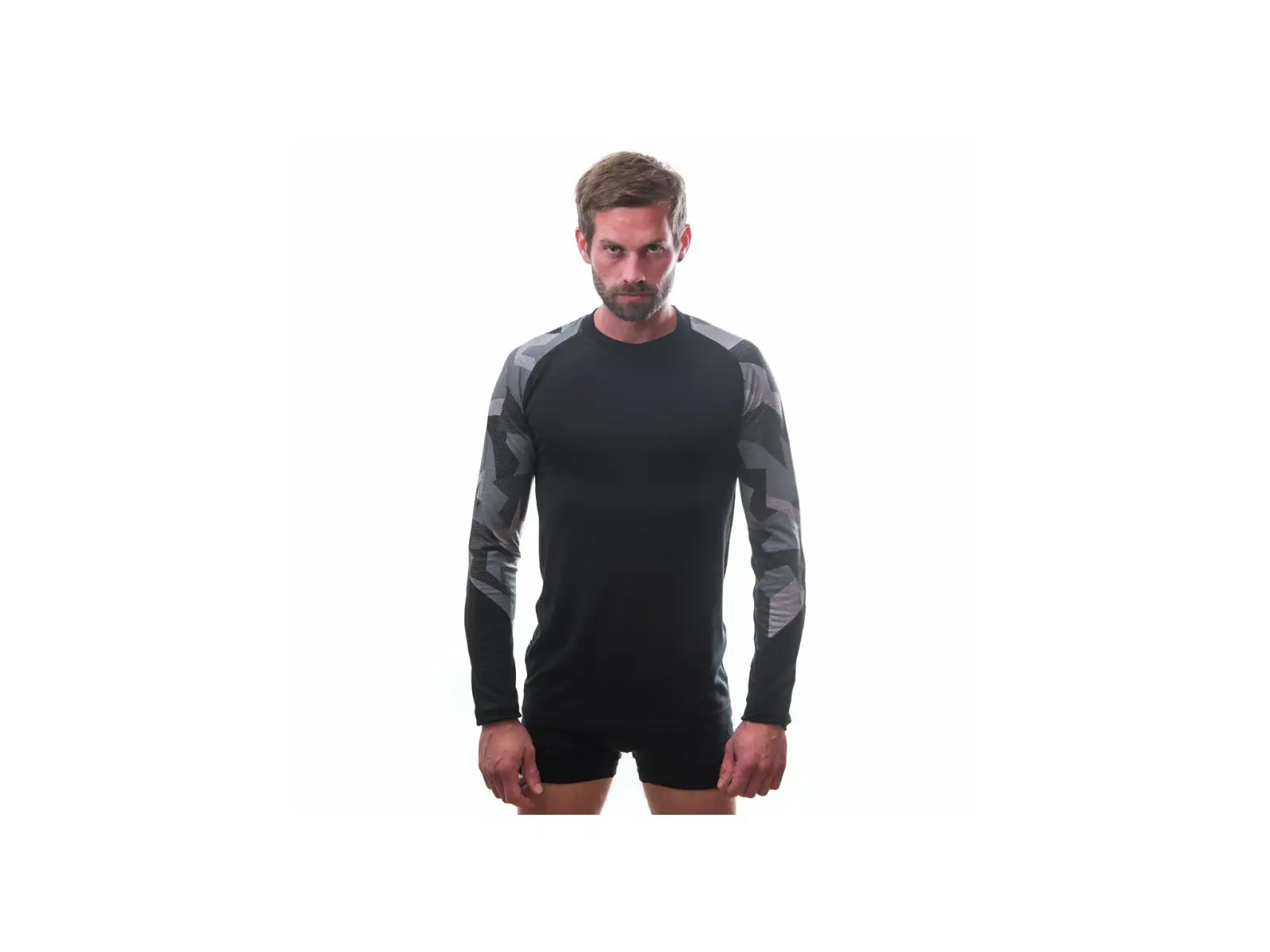 Sensor Merino Impress men's thermal underwear long sleeve black/Camo