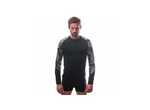 Sensor Merino Impress men's thermal underwear long sleeve black/Camo