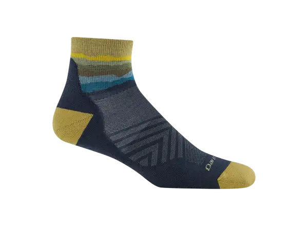 Darn Tough Run Quarter Ultra-lightweight Cushion men's socks Skyracer Blue