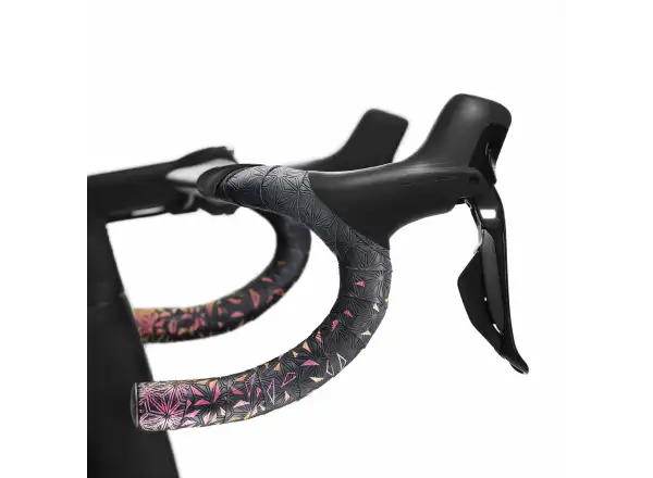 Supacaz Super Sticky Kush Star Fade handlebar tape Fire Refractor/Black Star Plugz