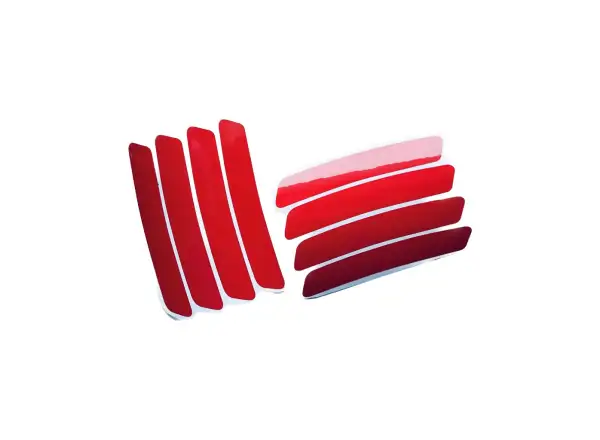 Shaman Racing reflective stickers for rim 8 pcs red