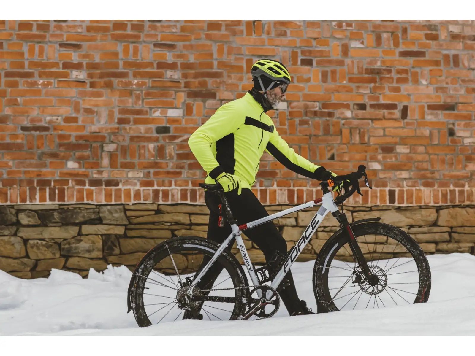 Force Frost softshell jacket fluo/black