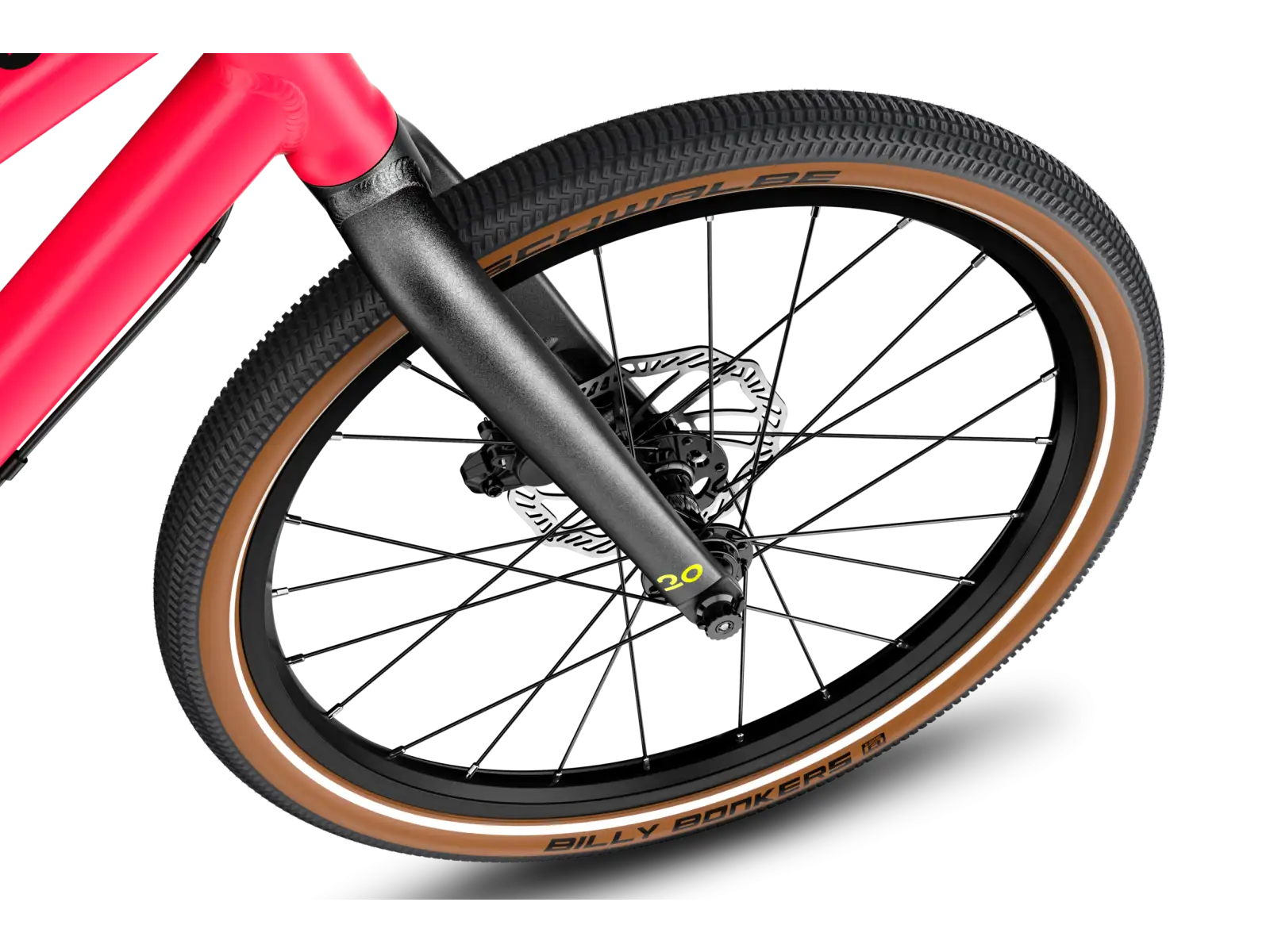 Woom 4 EXPLORE children's bike neon pink