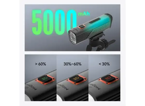 Magene AT1600 front light with power bank