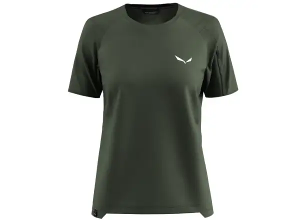 Salewa Puez AM Hyb women's shirt short sleeve Dark Olive