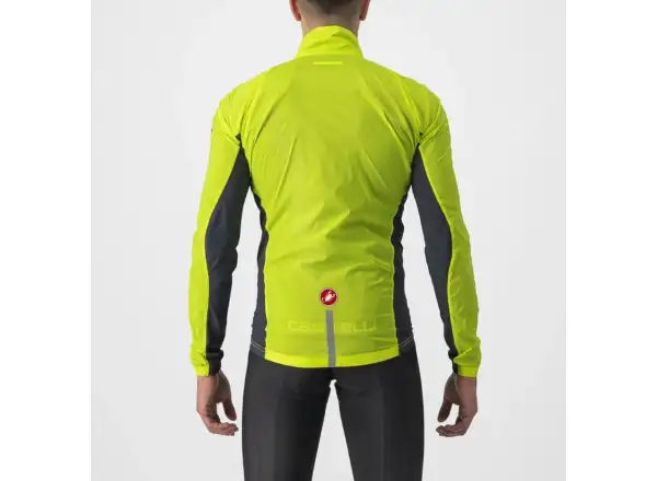 Castelli Squadra Stretch men's jacket Electric Lime/Dark Grey