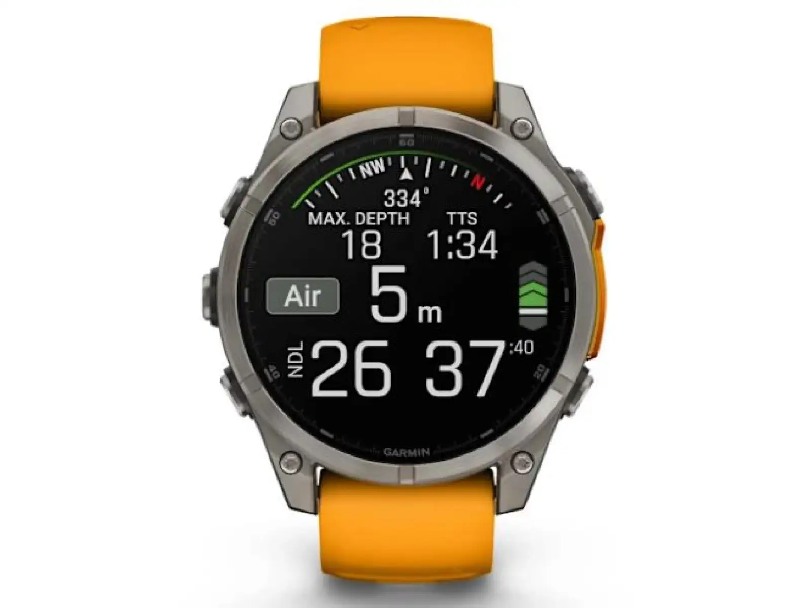 Garmin fenix 8 - 47 mm AMOLED Sapphire smart watch Titanium Orange/Graphite