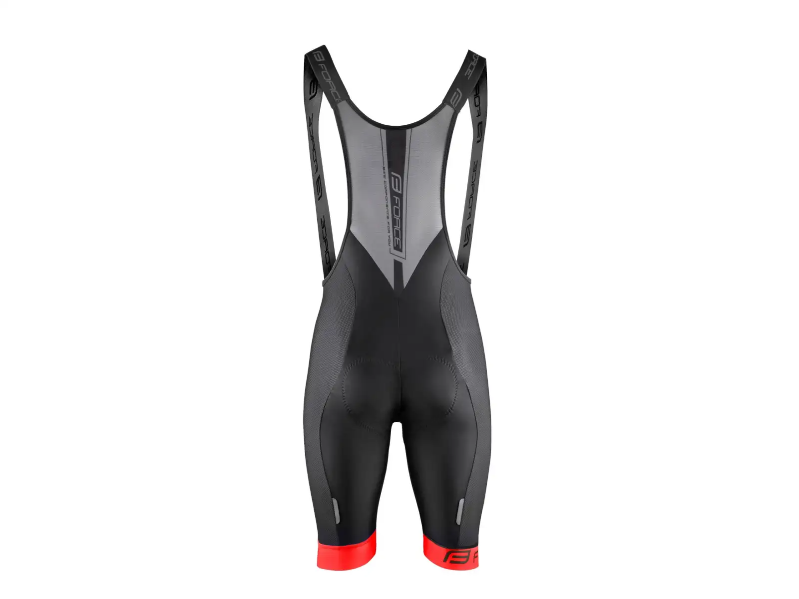 Force B51 men's bib shorts with padding black/red