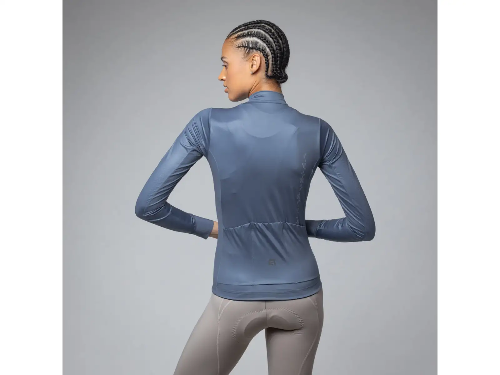 Alé PR-E Follow Me 2.0 women's insulated jersey long sleeve Powder Blue