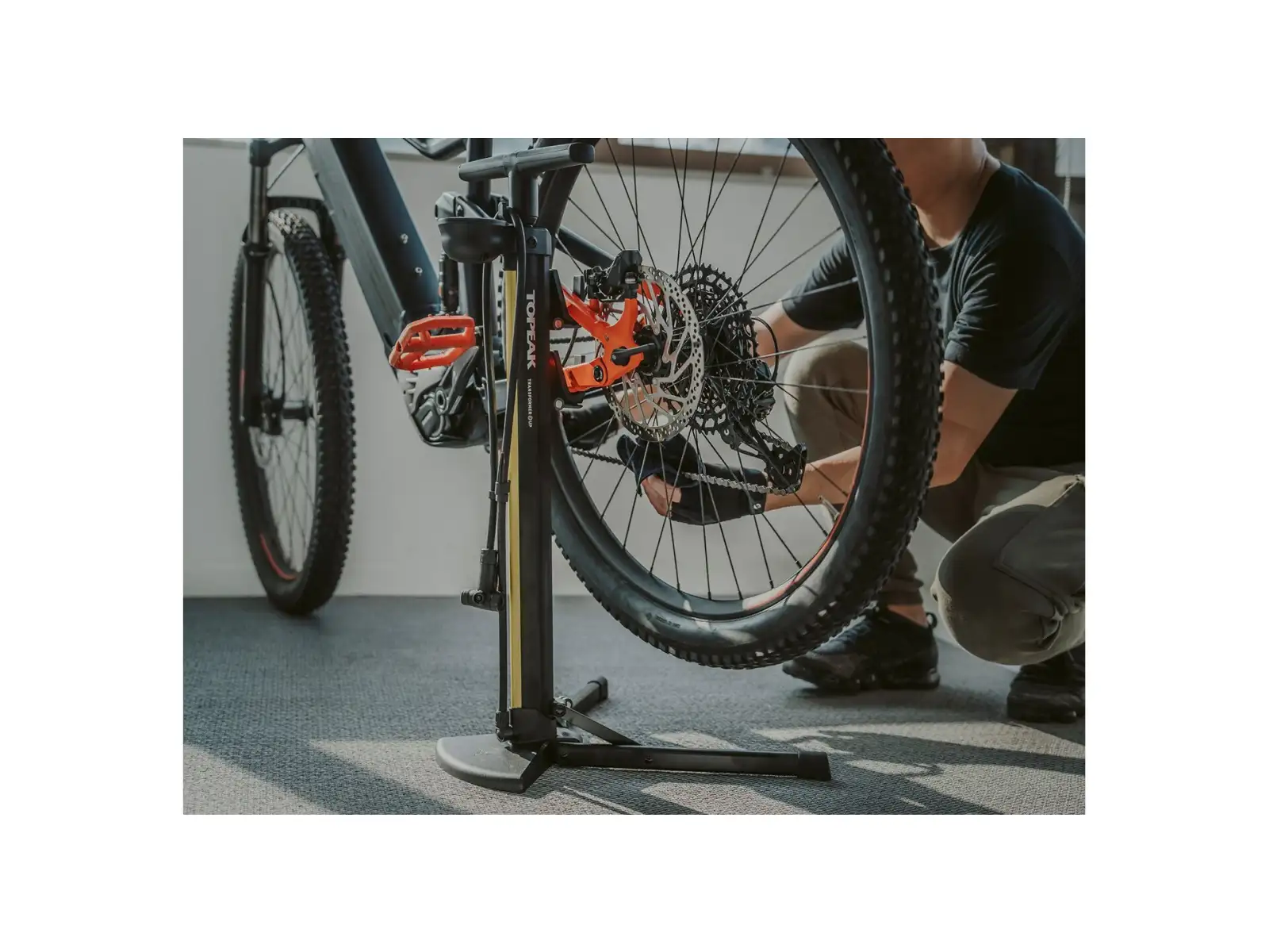 Topeak Transformer eUP workshop pump black/yellow