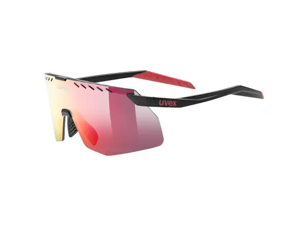 Uvex Pace Stage S sunglasses Black Matt/Mirror Red