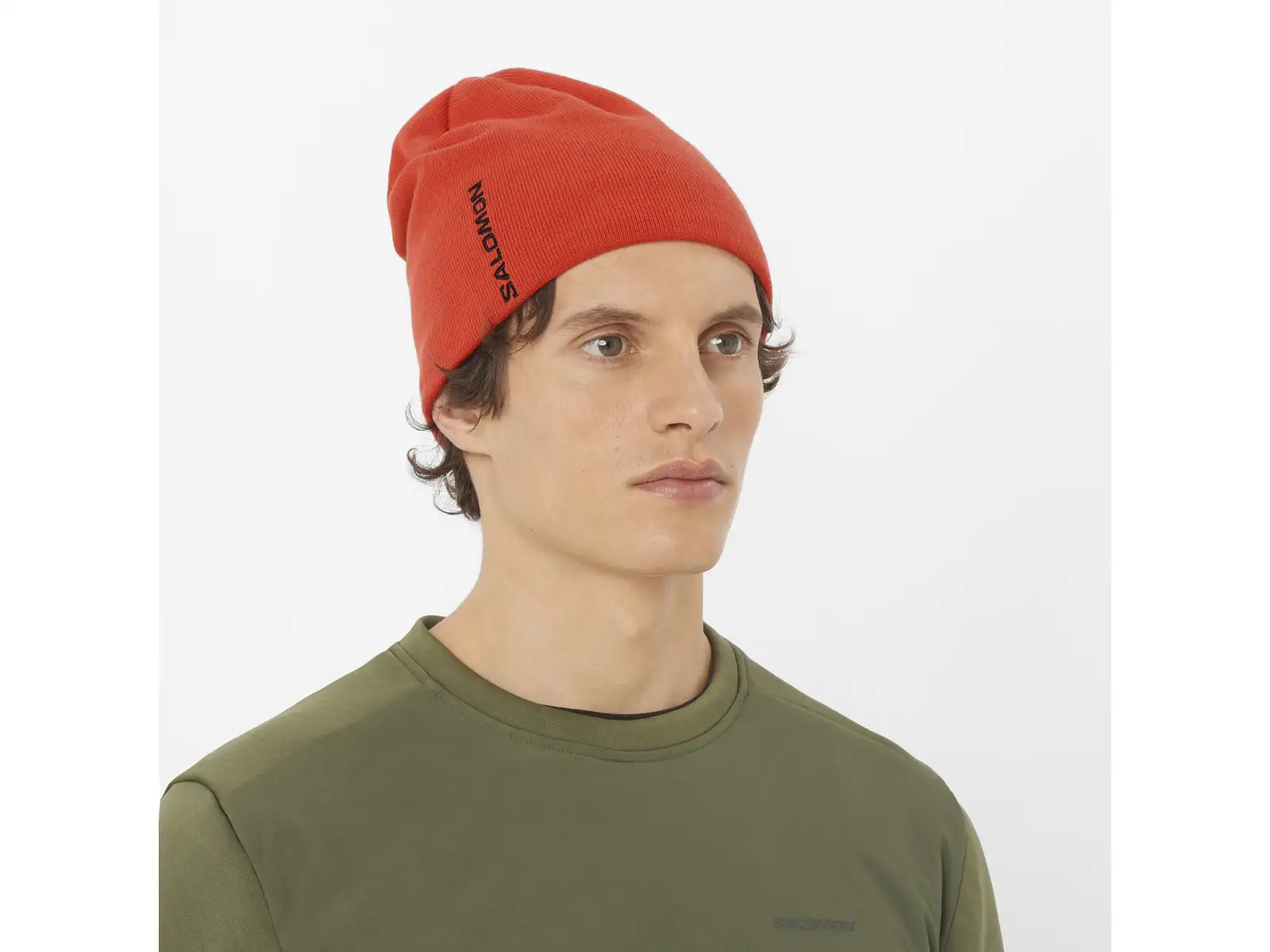 Salomon Graphic Beanie running cap Cherry Tomato
