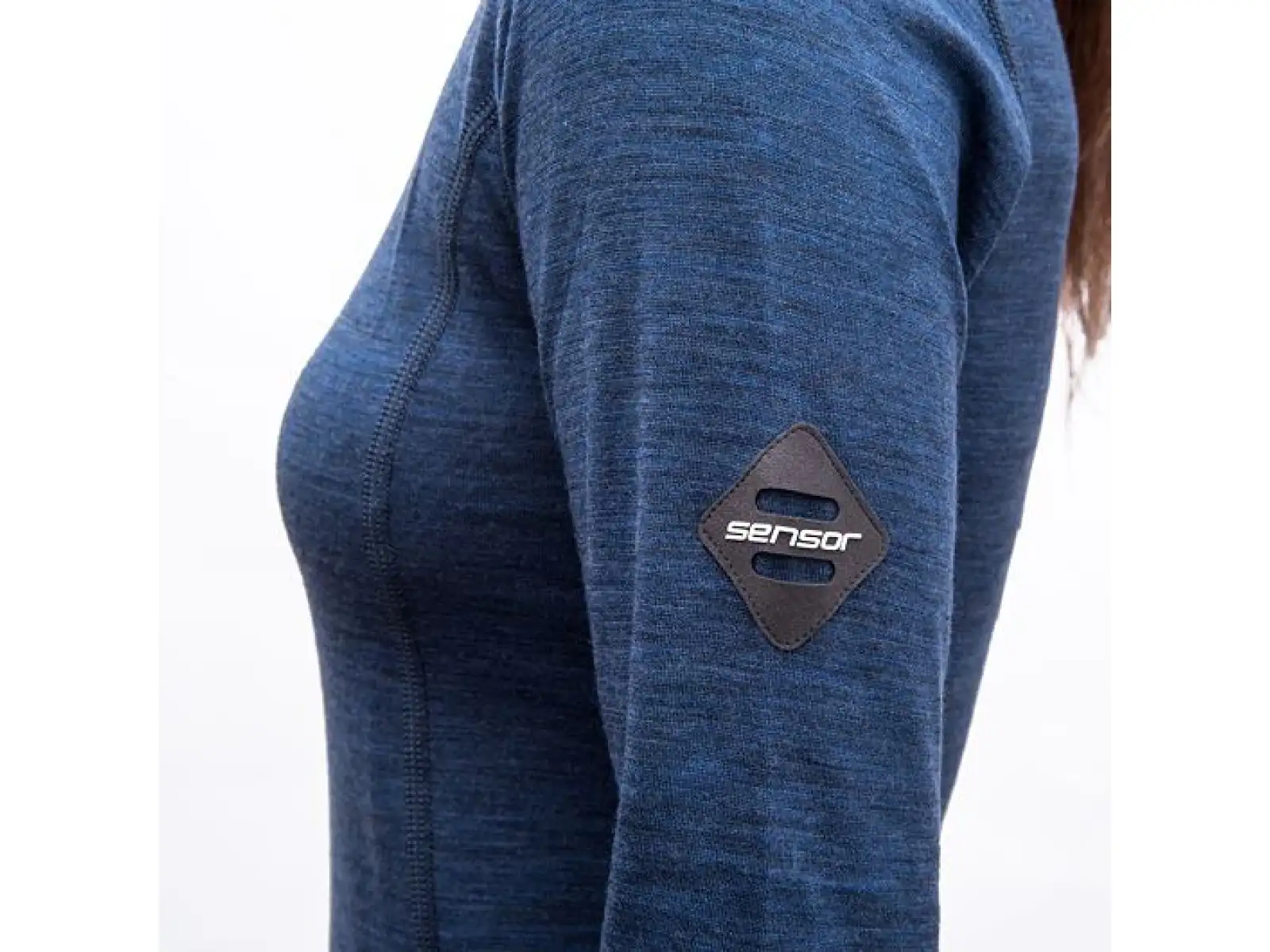 Sensor Merino Bold women's long sleeve shirt Cool Blue