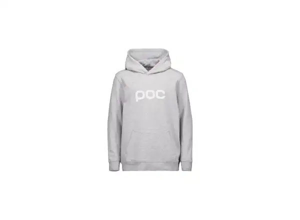 POC Hood Jr children's hooded sweatshirt Grey Melange/Hydrogen White