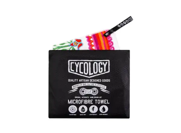 Cycology White Frida towel with pattern white