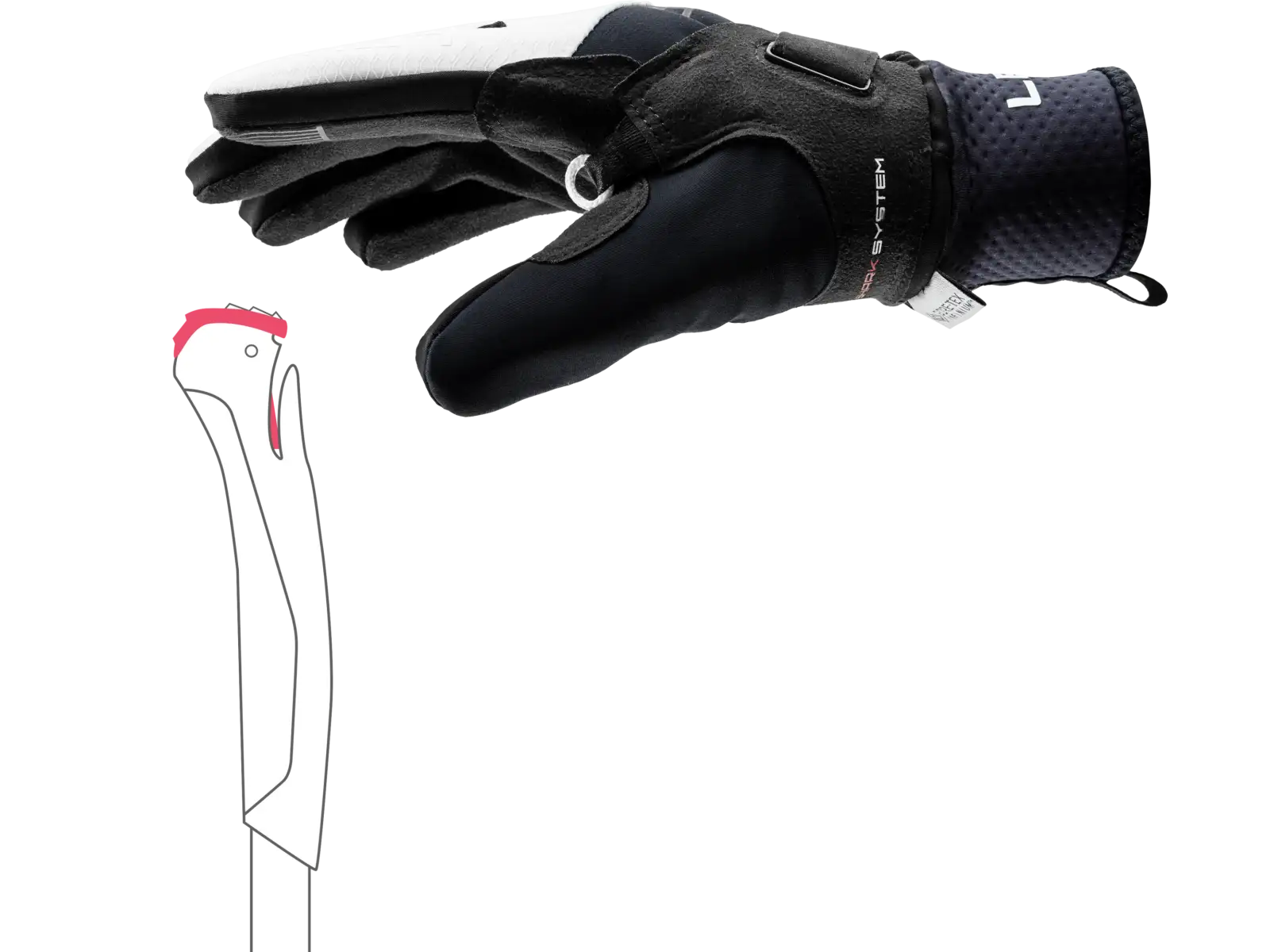 Leki PRC ThermoPlus Shark women's gloves Black-white