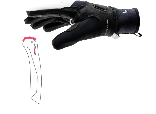 Leki PRC ThermoPlus Shark women's gloves Black-white